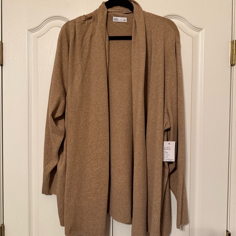 Croft & Barrow Camel Cardigan Sweater